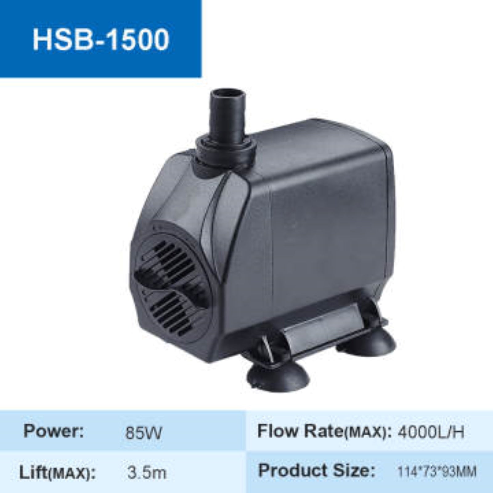 4000 LPH Submersible Water Pump | Adjustable Pond, Fountain & Waterfall Pump